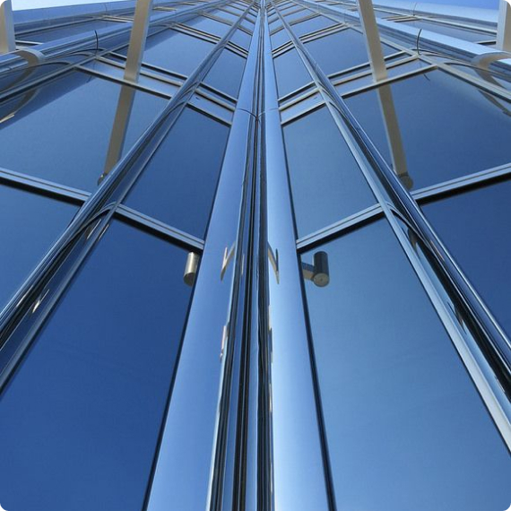Close-up of Burj Khalifa's exterior.