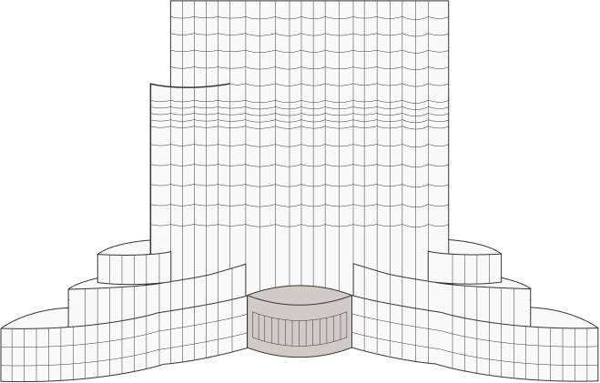 Image of Burj Khalifa’s tower structure.